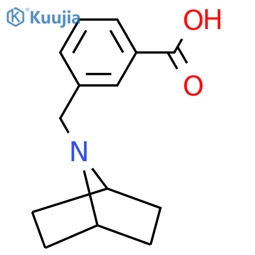 3-({7-azabicyclo2.2.1heptan-7-yl}methyl)benzoic acid structure