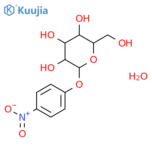 4-Nitrophenyl b-D-galactopyranoside hydrate structure