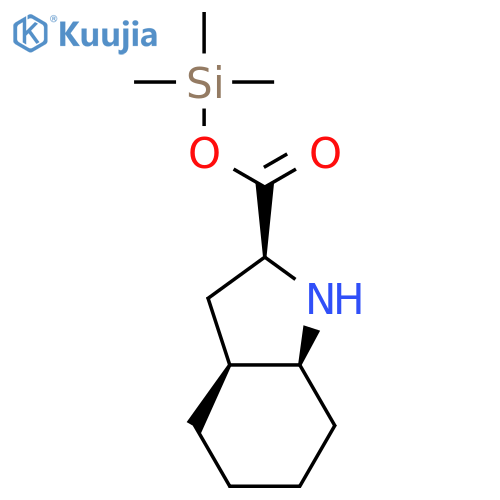 (2S,3aS,7aS)-octahydroindole-2-carboxylic acid trimethylsilyl ester structure