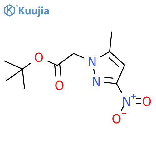 tert-butyl (5-methyl-3-nitro-1H-pyrazol-1-yl)acetate structure