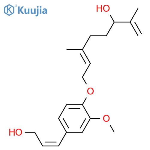 3-(3,4-Dihydroxyphenyl)-2-propen-1-ol; (E)-form, 4'-O-(6-Hydroxy-3,7-dimethyl-2E,7-octadienyl), 3'-Me ether structure