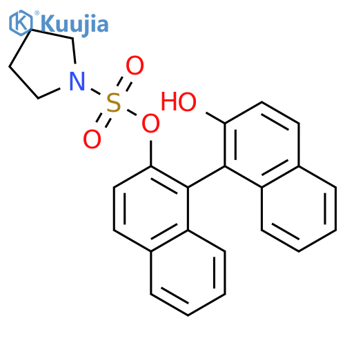 1-Pyrrolidinesulfonic acid, 2'-hydroxy[1,1'-binaphthalen]-2-yl ester, (-)- structure