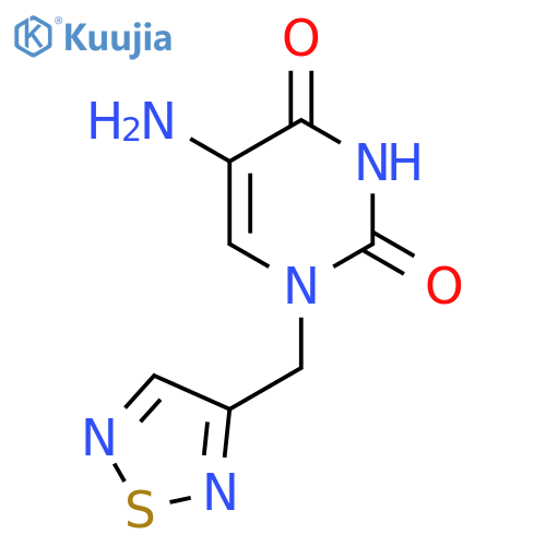 5-amino-1-(1,2,5-thiadiazol-3-yl)methyl-1,2,3,4-tetrahydropyrimidine-2,4-dione structure