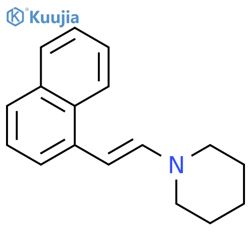 Piperidine, 1-[2-(1-naphthalenyl)ethenyl]- structure