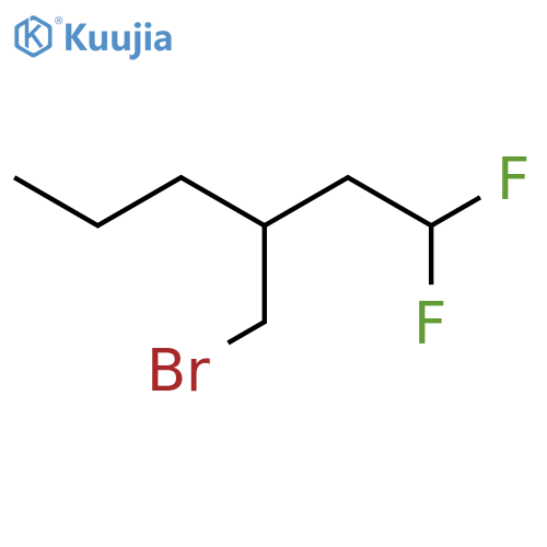 3-(Bromomethyl)-1,1-difluorohexane structure