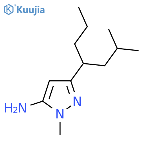 1-methyl-3-(2-methylheptan-4-yl)-1H-pyrazol-5-amine structure
