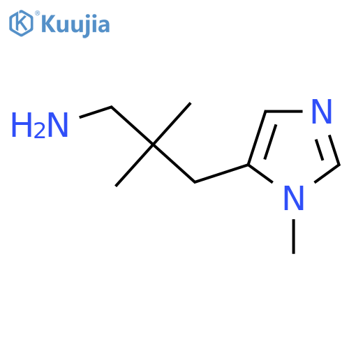 2,2-dimethyl-3-(1-methyl-1H-imidazol-5-yl)propan-1-amine structure