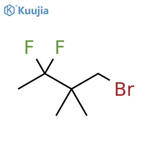 1-bromo-3,3-difluoro-2,2-dimethylbutane structure