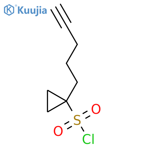 1-(Pent-4-yn-1-yl)cyclopropane-1-sulfonyl chloride structure