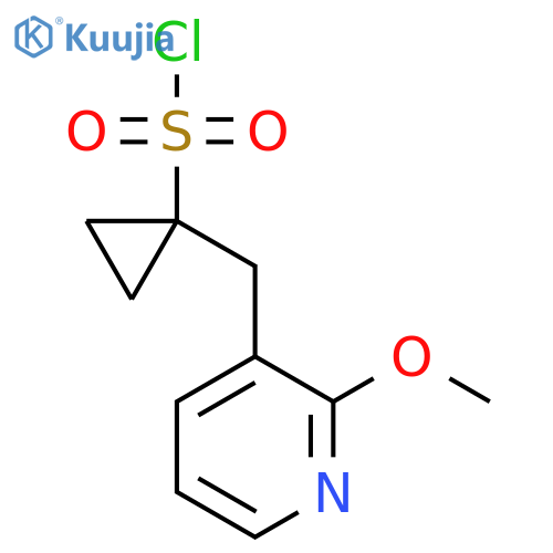 1-(2-methoxypyridin-3-yl)methylcyclopropane-1-sulfonyl chloride structure