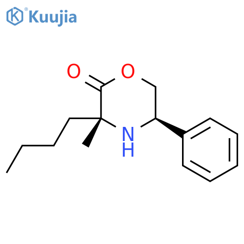 (3R,5R)-3-Butyl-3-methyl-5-phenylmorpholin-2-one structure