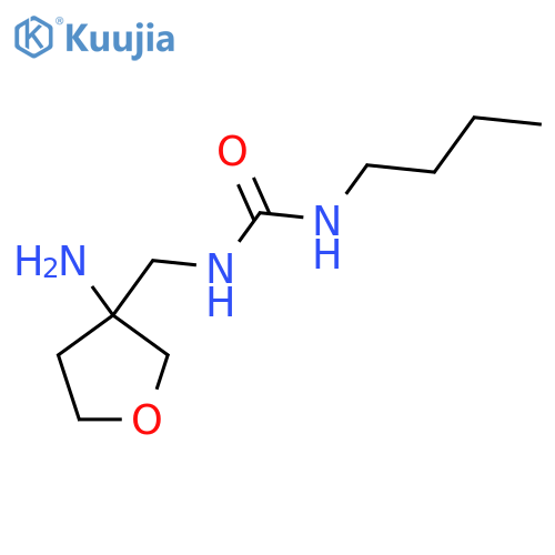 1-(3-aminooxolan-3-yl)methyl-3-butylurea structure