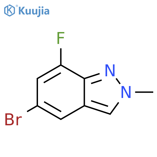 2H-Indazole, 5-bromo-7-fluoro-2-methyl- structure