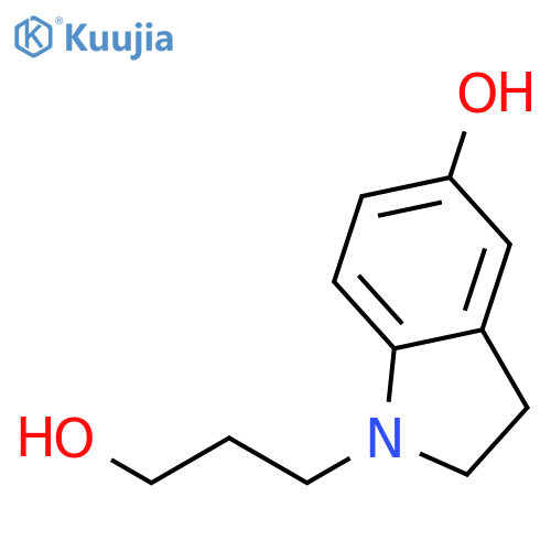 1H-Indole-1-propanol, 2,3-dihydro-5-hydroxy- structure