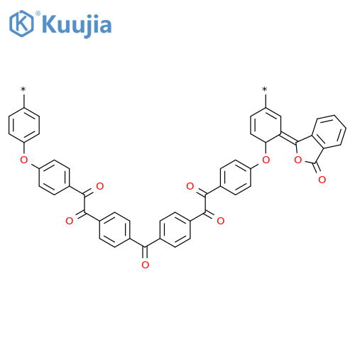 Poly[(3-oxo-1(3H)-isobenzofuranylidene)-1,4-phenyleneoxy-1,4-phenylene(1,2-dioxo-1,2-ethanediyl)-1,4-phenylenecarbonyl-1,4-phenylene(1,2-dioxo-1,2-ethanediyl)-1,4-phenyleneoxy-1,4-phenylene] structure