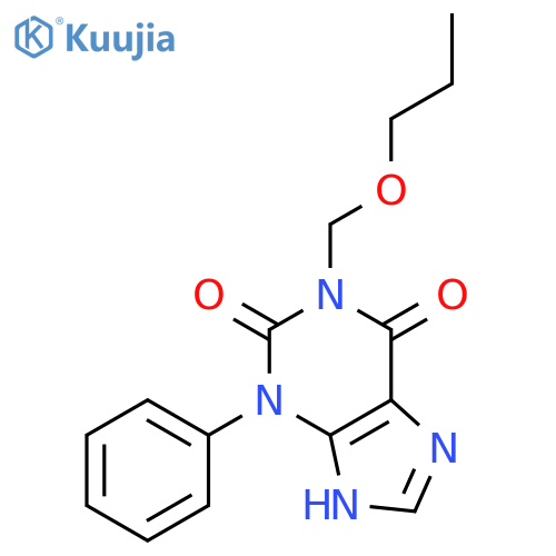 1H-Purine-2,6-dione, 3,7-dihydro-3-phenyl-1-(propoxymethyl)- structure