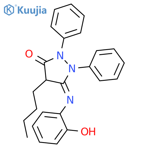 3-Pyrazolidinone, 4-butyl-5-[(2-hydroxyphenyl)imino]-1,2-diphenyl- structure