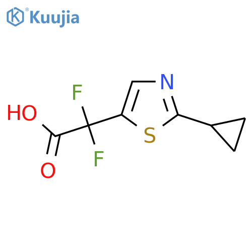2-(2-cyclopropyl-1,3-thiazol-5-yl)-2,2-difluoroacetic acid structure