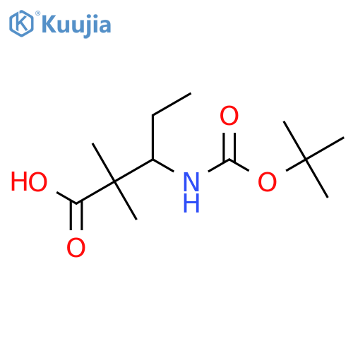 N-Boc-beta-ethyl-alpha,alpha-dimethyl-beta-alanine structure