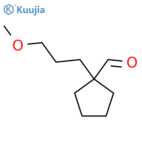 1-(3-Methoxypropyl)cyclopentane-1-carbaldehyde structure