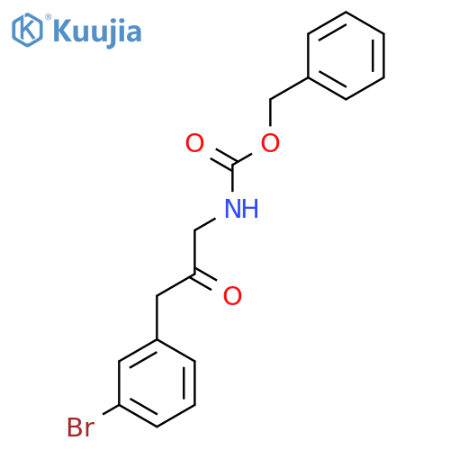 benzyl N-3-(3-bromophenyl)-2-oxopropylcarbamate structure