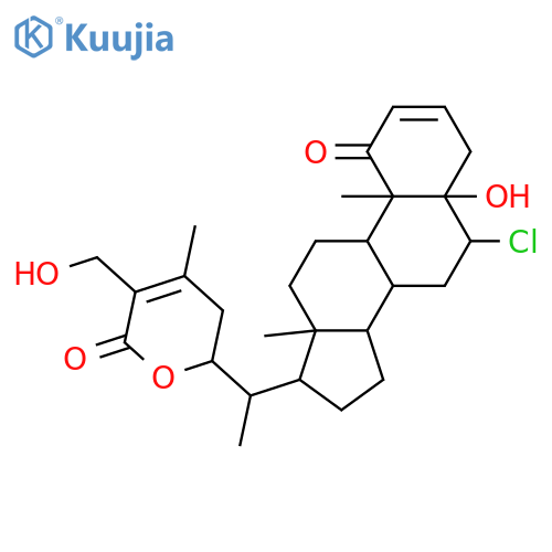 Ergosta-2,24-dien-26-oic acid, 6-chloro-5,22,27-trihydroxy-1-oxo-, δ-lactone, (5β,6α)- (9CI) structure