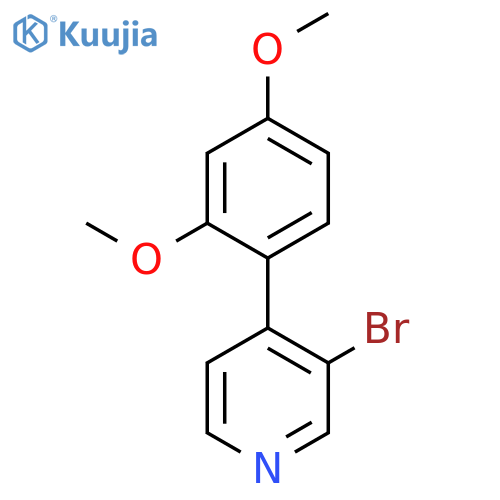 PYRIDINE, 3-BROMO-4-(2,4-DIMETHOXYPHENYL)- structure