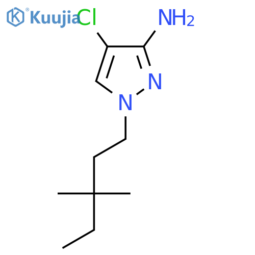4-chloro-1-(3,3-dimethylpentyl)-1H-pyrazol-3-amine structure