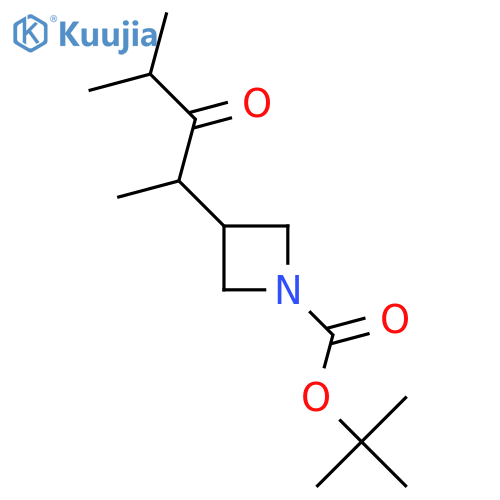 Tert-butyl 3-(4-methyl-3-oxopentan-2-yl)azetidine-1-carboxylate structure