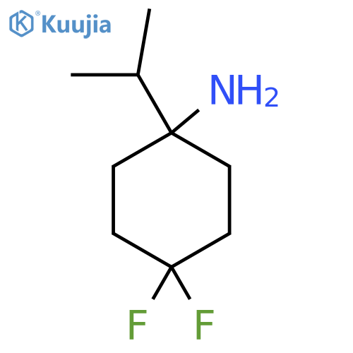 4,4-difluoro-1-(propan-2-yl)cyclohexan-1-amine structure