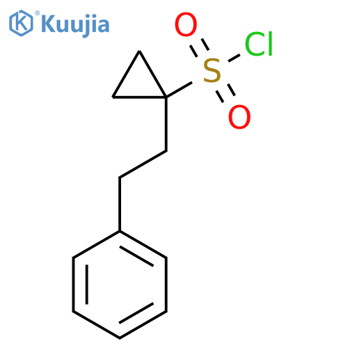1-(2-phenylethyl)cyclopropane-1-sulfonyl chloride structure