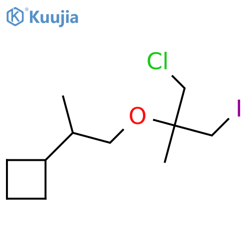 {1-(1-chloro-3-iodo-2-methylpropan-2-yl)oxypropan-2-yl}cyclobutane structure
