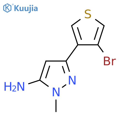 3-(4-bromothiophen-3-yl)-1-methyl-1H-pyrazol-5-amine structure
