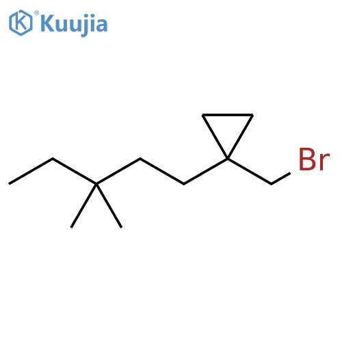 Cyclopropane, 1-(bromomethyl)-1-(3,3-dimethylpentyl)- structure