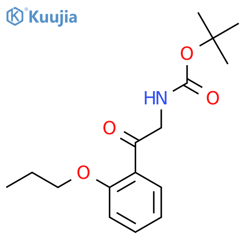tert-butyl N-2-oxo-2-(2-propoxyphenyl)ethylcarbamate structure