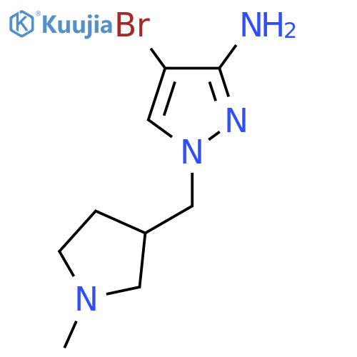4-bromo-1-(1-methylpyrrolidin-3-yl)methyl-1H-pyrazol-3-amine structure