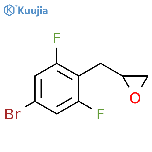 2-(4-bromo-2,6-difluorophenyl)methyloxirane structure
