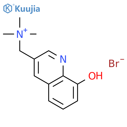 3-Quinolinemethanaminium, 8-hydroxy-N,N,N-trimethyl-, bromide structure