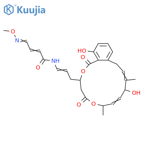 2-Butenamide,N-[(1E)-3-[(8E,11Z)-1,4,5,7,10,13-hexahydro-10,17-dihydroxy-7,11-dimethyl-1,5-dioxo-3H-2,6-benzodioxacyclopentadecin-3-yl]-1-propen-1-yl]-4-(methoxyimino)-,(2Z,4Z)-(-)- structure
