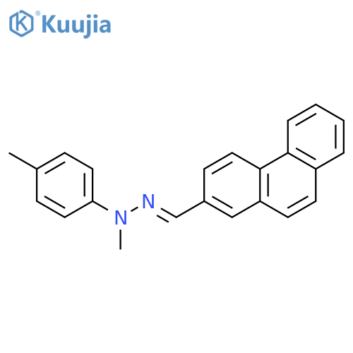 2-Phenanthrenecarboxaldehyde, methyl(4-methylphenyl)hydrazone structure