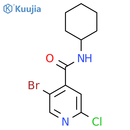 5-Bromo-2-chloro-N-cyclohexyl-pyridine-4-carboxamide structure