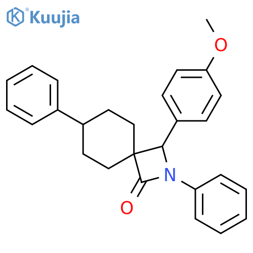 2-Azaspiro[3.5]nonan-1-one, 3-(4-methoxyphenyl)-2,7-diphenyl- structure