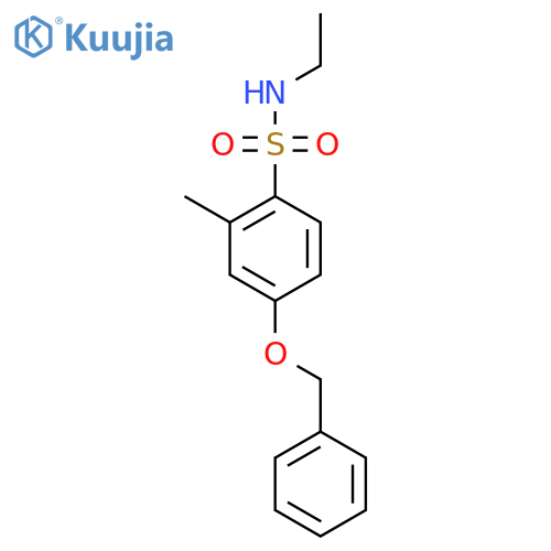 4-(benzyloxy)-N-ethyl-2-methylbenzene-1-sulfonamide structure