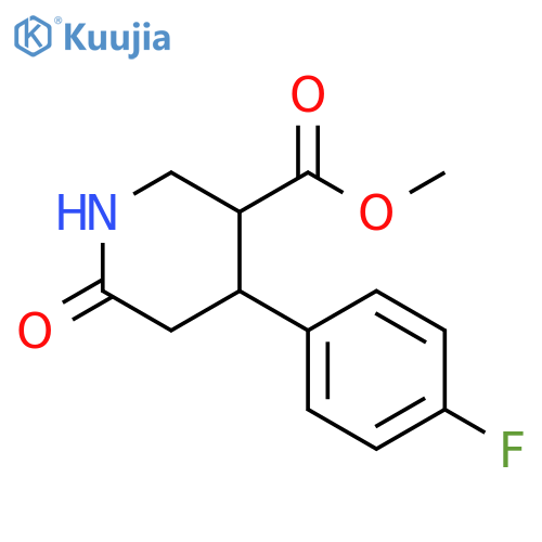 3-Piperidinecarboxylic acid, 4-(4-fluorophenyl)-6-oxo-, methyl ester structure