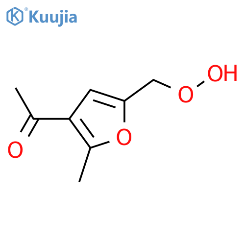 1-[5-(Hydroperoxymethyl)-2-methylfuran-3-yl]ethanone structure