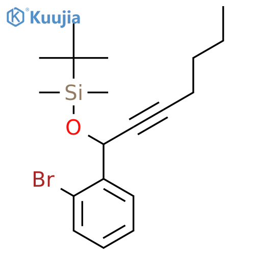 Silane, [[1-(2-bromophenyl)-2-heptynyl]oxy](1,1-dimethylethyl)dimethyl- structure