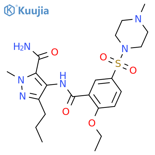 4-(2-Ethoxy-5-((4-methylpiperazin-1-yl)sulfonyl)benzamido)-1-methyl-3-propyl-1H-pyrazole-5-carboxamide structure