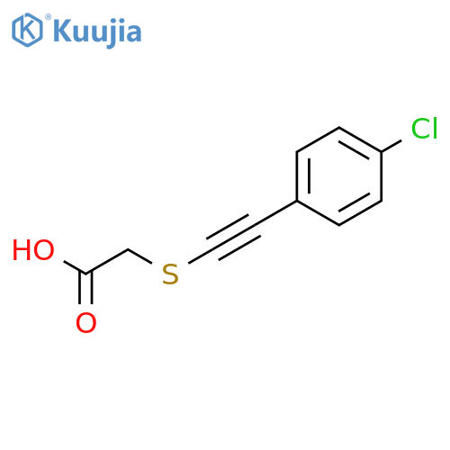 ACETIC ACID, [[(4-CHLOROPHENYL)ETHYNYL]THIO]- structure