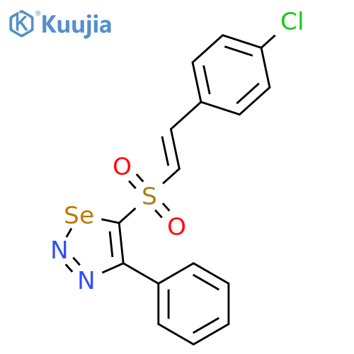 1,2,3-Selenadiazole, 5-[[2-(4-chlorophenyl)ethenyl]sulfonyl]-4-phenyl- structure