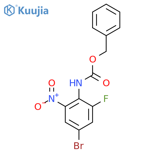 benzyl N-(4-bromo-2-fluoro-6-nitrophenyl)carbamate structure